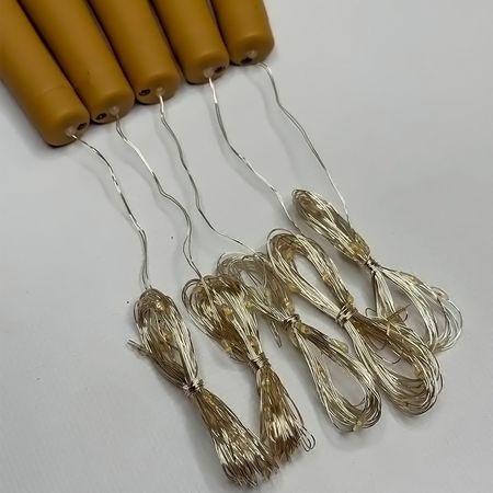 Набір 5 LED гірлянд Пробка на батарейці AAA з 20 LED діодами 2м колір Холодний білий без мерехтіння Покращена модель, Колір світлодіодів: холодний білий, Кількість в комплекті: 5 шт., зображення 8