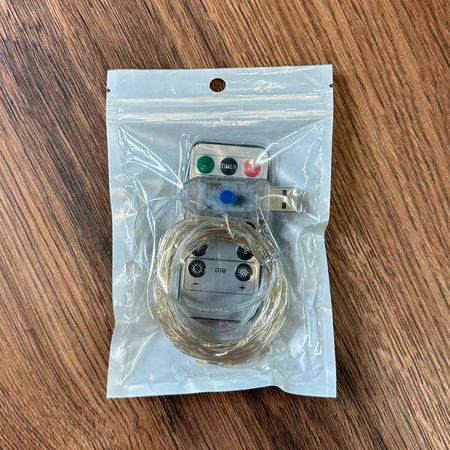 LED гірлянда новорічна 100LED 10м колір Холодний Білий 8 режимів з димуванням від USB з пультом ДУ, зображення 7