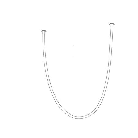 Люстра стельова Nordic U-1 підвіс із гнучкого LED неону D22mm довжина 4 м, Довжина світильника, м: 4, зображення 2