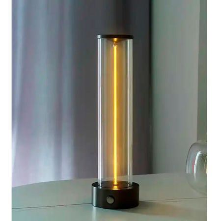 Настільна акумуляторна магнітна LED лампа 1W 2200K USB чорна, зображення 11