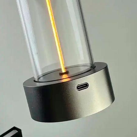 Настільна акумуляторна магнітна LED лампа 1W 2200K USB чорна, зображення 6