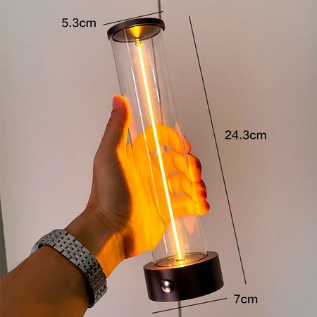 Настільна акумуляторна магнітна LED лампа 1W 2200K USB чорна, зображення 4