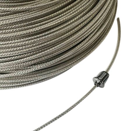 Провод-трос 2х0,5 диаметром 3,4мм с прозрачным тефлоновым покрытием, Сечение: 2х0.5мм - Edisons