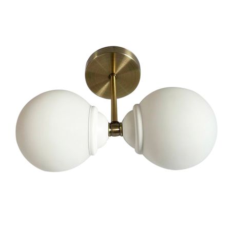 Настінний світильник із двома плафонами у вигляді куль, зображення 2