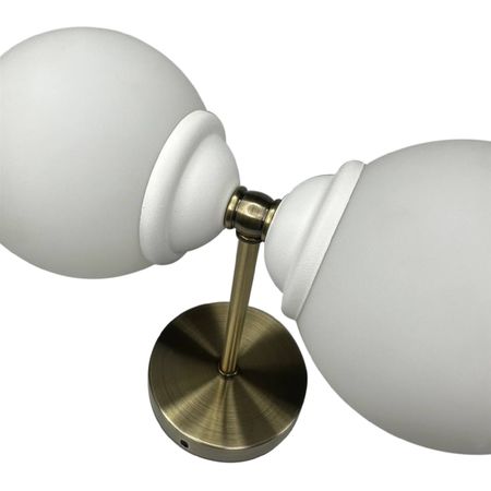 Настінний світильник із двома плафонами у вигляді куль, зображення 3