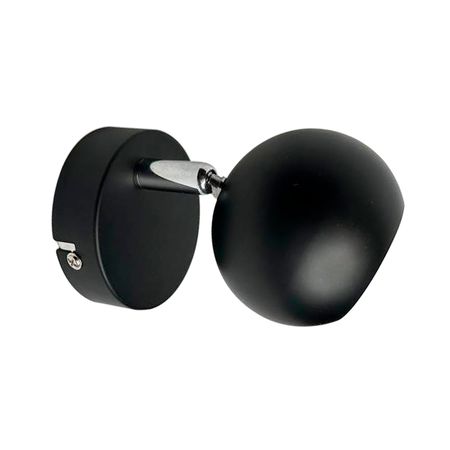 Настінно-стельовий спот поворотний чорний, зображення 2