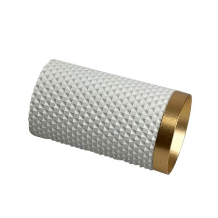 Спот стельовий вбудований білий із золотом, зображення 2