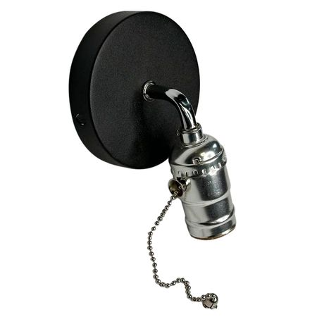 Бра в стилі лофт з вимикачем на патроні у кольорі хром