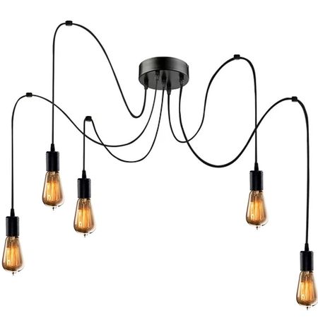 Розетка стельова D120 H20 чорна для люстри Павук на 3-12 виходів крім центрального на вибір, зображення 5