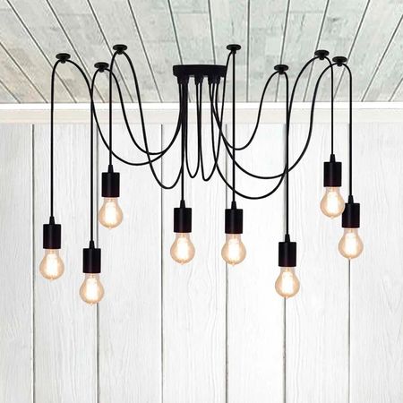 Розетка стельова D120 H20 чорна для люстри Павук на 3-12 виходів крім центрального на вибір, зображення 6