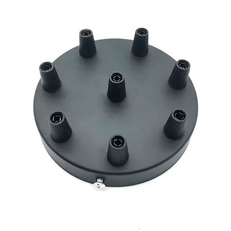 Розетка стельова D120 H20 чорна для люстри Павук на 3-12 виходів крім центрального на вибір, зображення 3