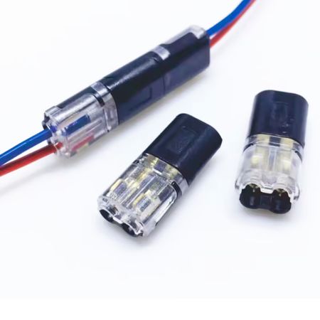 Конектор проводу роз`ємний низьковольтний на 2 контакти 0,35-0,75мм2 , 2шт-пара, Для дротів січенням: 0,35-0,75мм2, зображення 12