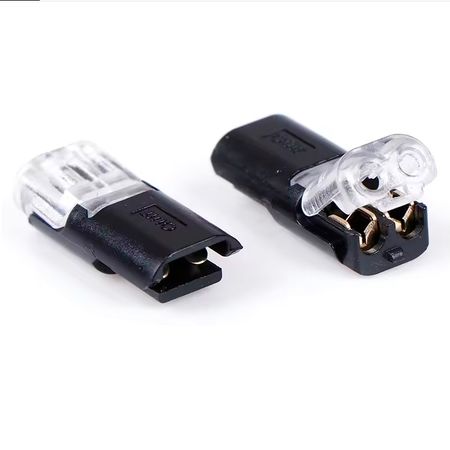 Конектор проводу роз`ємний низьковольтний на 2 контакти 0,35-0,75мм2 , 2шт-пара, Для дротів січенням: 0,35-0,75мм2, зображення 2