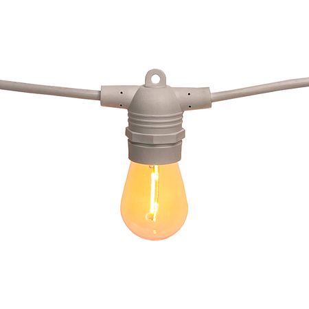 Вулична ретро гірлянда Стрінг Лайт Е27 біла (5м 10 патронів) M19 IP65 вологозахищена Premium, зображення 16