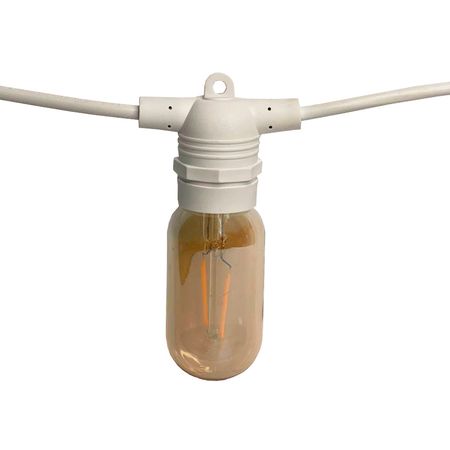 Вулична ретро гірлянда Стрінг Лайт Е27 біла (5м 10 патронів) M19 IP65 вологозахищена Premium, зображення 19