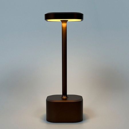 Настільна акумуляторна LED лампа Professional 5200 mAh 3W 2700-6500K USB колір шоколадний Premium, зображення 3