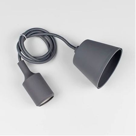 Силіконовий патрон Е27 сірий, Колір: сірий, зображення 7