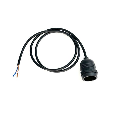 Патрон Дроп Лайт E27 IP65 вологозахищений чорний для вуличних гірлянд із лампочок Premium