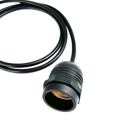 Патрон Дроп Лайт E27 IP65 вологозахищений чорний для вуличних гірлянд із лампочок Premium, зображення 2