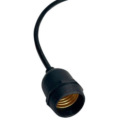 Патрон Дроп Лайт E27 IP65 вологозахищений чорний для вуличних гірлянд із лампочок Premium, зображення 4