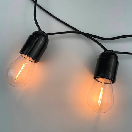 Ретро гірлянда 10 метрів 41 патрон Е27 з вологозахистом ІР33 (Без ламп) Економ, зображення 15