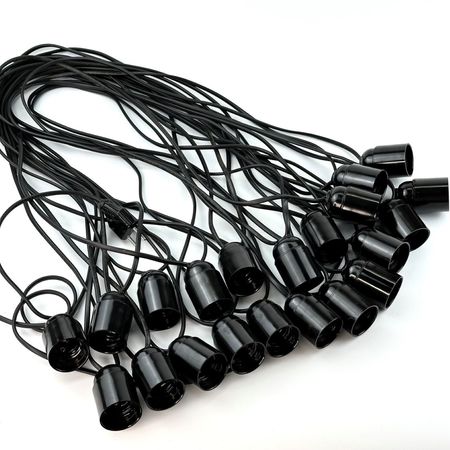 Ретро гірлянда 5 метрів 11 патронів Е27 з вологозахистом ІР33 (Без ламп) Економ, зображення 5