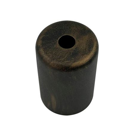 Металева гільза на патрон Е27 чорна з золотом з фіксатором проводу, зображення 3