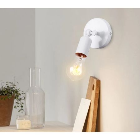 Бра у стилі лофт Sindy металевий з поворотним механізмом біле