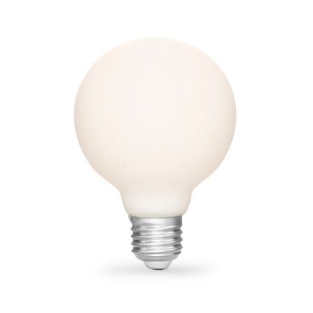 LED лампа Edisons Ceramic G80 Е27 6W 3000K белая бархатно-матовая, Температура света: 3000К, изображение 2 - Edisons