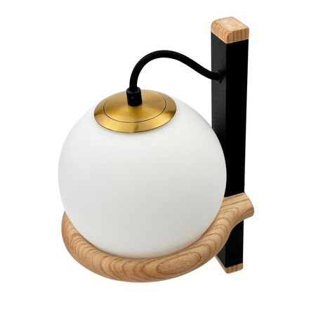 Настенный светильник в скандинавском стиле Round Glass с плафоном в форме шара, изображение 4 - Edisons