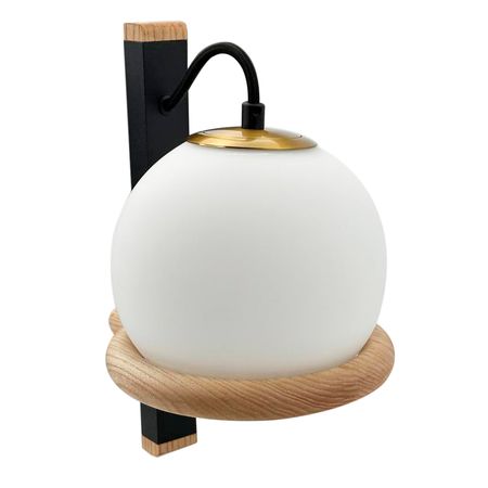 Настенный светильник в скандинавском стиле Round Glass с плафоном в форме шара, изображение 3 - Edisons