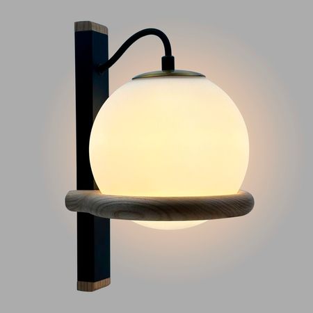 Настенный светильник в скандинавском стиле Round Glass с плафоном в форме шара, изображение 6 - Edisons