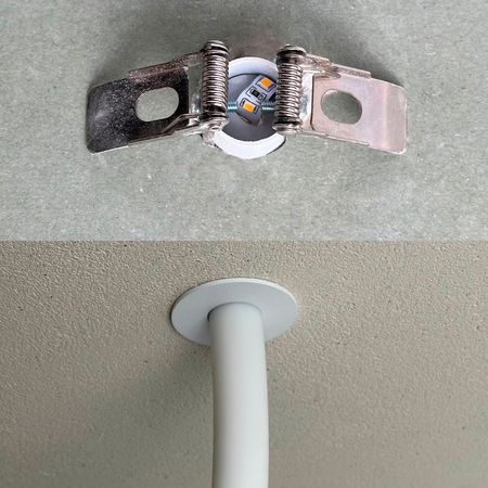 Кріплення гнучкого неону 22 мм стельове прихованого типу металеве чорне, зображення 9