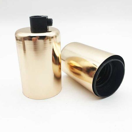 Металлический патрон Е27 светлое золото, Цвет: светлое золото, изображение 5 - Edisons