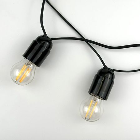 Ретро гірлянда 15 метрів 31 патрон Е27 з вологозахистом ІР33 (Без ламп) Економ, зображення 14