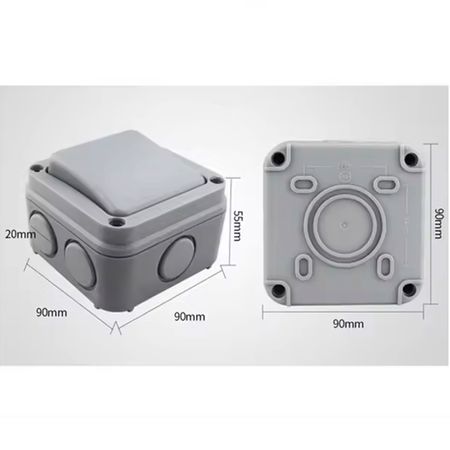 Выключатель одноклавишный IP66 водонепроницаемый серый Premium, изображение 3 - Edisons