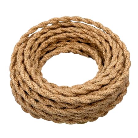 Провод витой 2-жильный Джутовый  2x0,5мм (ГОСТ) Украина Premium, Сечение: 2х0.5мм, Цвет провода: бежевый (джутовый), изображение 2 - Edisons