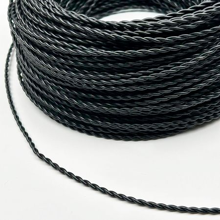 Провід ПВЗ кручений Чорний (Twisted) 2х1,0 кв.мм Без тканинного обплетення Без Маркування, зображення 2