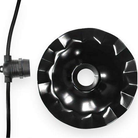 Вулична ретро гірлянда Е27 з абажурами хвиля (5м 10 патронів) IP65 вологозахищена Premium, зображення 10