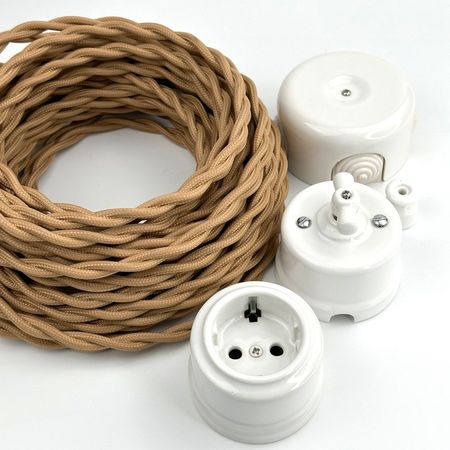 Ретро розетка керамічна Keruida біла із заземленням без рамки, Колір основи: білий, зображення 17