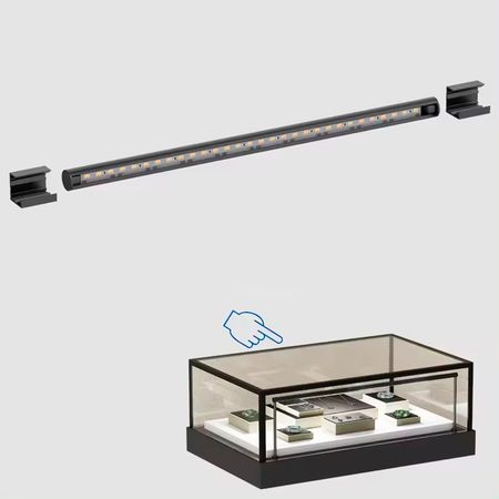 Угловая регулируемая светодиодная подсветка для витрины 800mm LED 3000K 16W/m 24V Premium, изображение 3 - Edisons