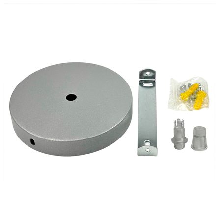 Розетка стельова D120 H20 срібло, зображення 4