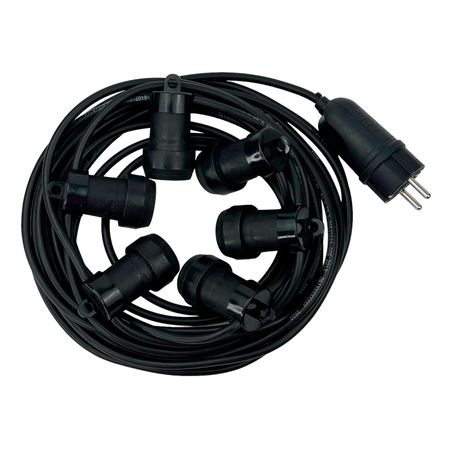 Вулична ретро гірлянда PATIO E27 IP65 вологозахищена D21-8м без ламп, Кількість патронів, шт.: 21, Відстань між патронами, см: 25, зображення 4