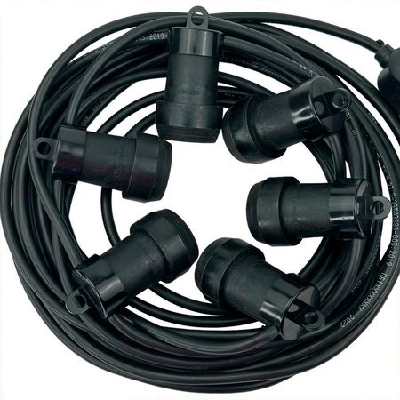 Вулична ретро гірлянда PATIO E27 IP65 вологозахищена D21-23м без ламп, Кількість патронів, шт.: 21, Відстань між патронами, см: 100, зображення 5