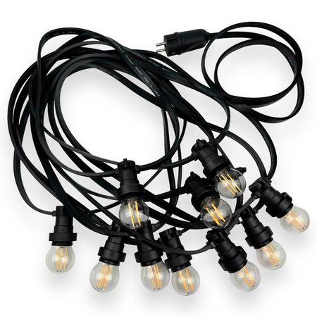 Вулична ретро гірлянда BELT LITE E27 IP65 вологозахищена 10 метрів 21 патрон (через 50 см) (Без ламп), Кількість патронів, шт.: 21, Відстань між патронами, см: 50, зображення 11