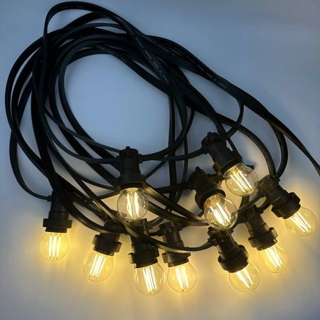 Уличная ретро гирлянда BELT LITE E27 IP65 влагозащищенная 30 метров 31 патрон (через 100см) (Без ламп), Количество патронов, шт: 31, Расстояние между патронами, см: 100, изображение 14 - Edisons