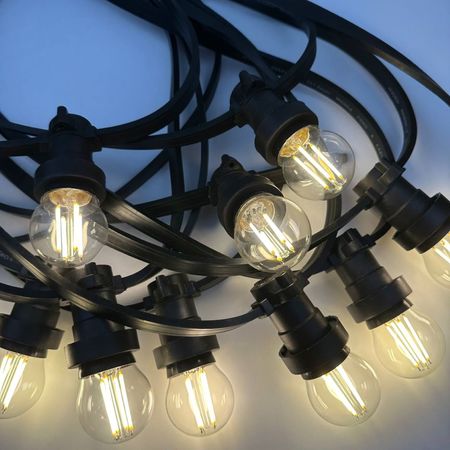 Уличная ретро гирлянда BELT LITE E27 IP65 влагозащищенная 10 метров 20 патронов (через 52 см) (Без ламп), изображение 14 - Edisons