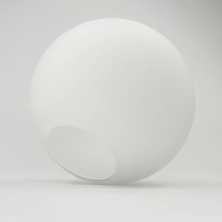 Плафон скляна куля біла матова D250-d75 під лампу G9/E14 Економ