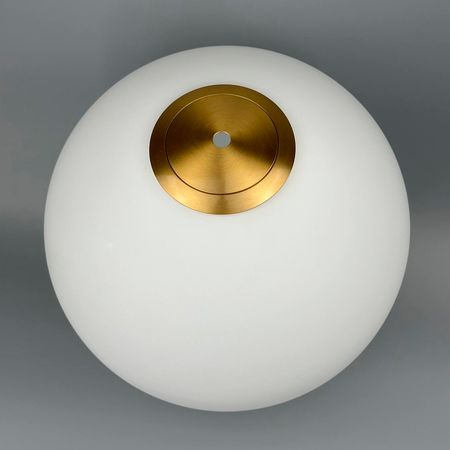 Плафон скляна куля біла матова D250-d75 під лампу G9/E14 Економ, зображення 7