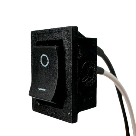 Пластиковий перемикач прямокутний (чорний), зображення 2